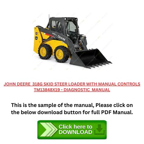 john deere 318g skid steer manual|skid steer service manual.